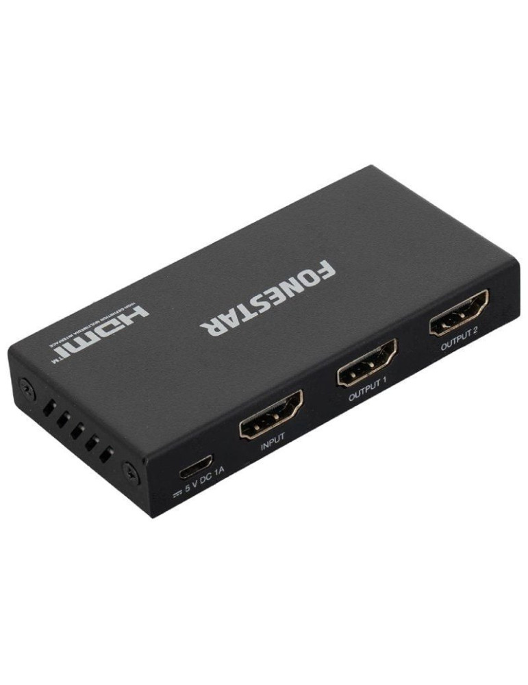 Duplicador HDMI Fonestar FO-22S2ED/ 2x HDMI Hembra - HDMI Macho