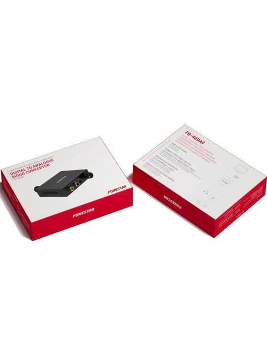 Convertidor de Audio Fonestar FO-42DAV/ Entrada Toslink y RCA/ Salida 2x RCA/ 1x Jack 3.5