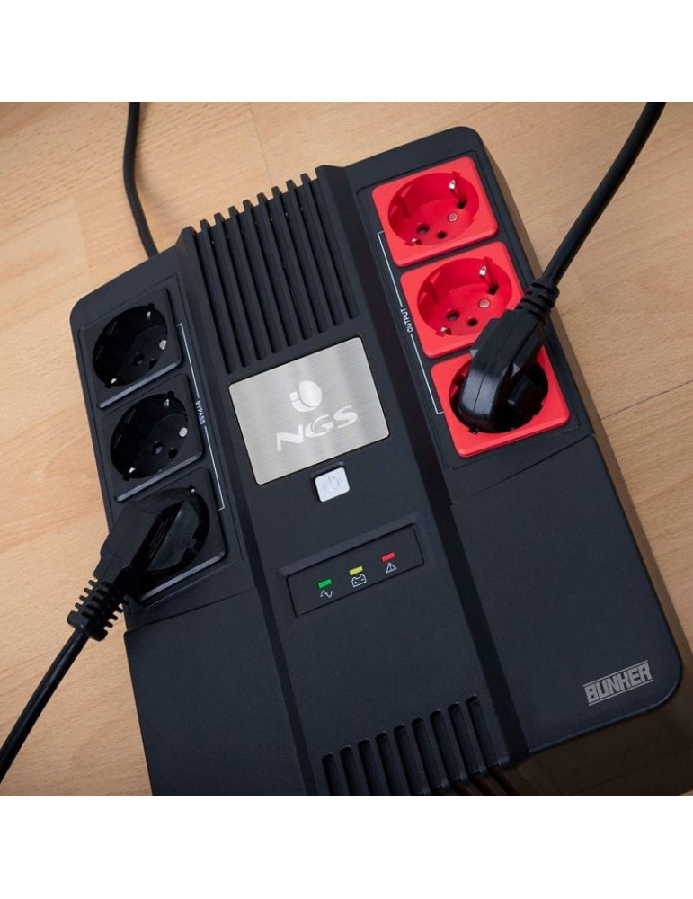 SAI Offline NGS Fortress Bunker/ 600VA-360W/ 6 Salidas/ Formato Bloque