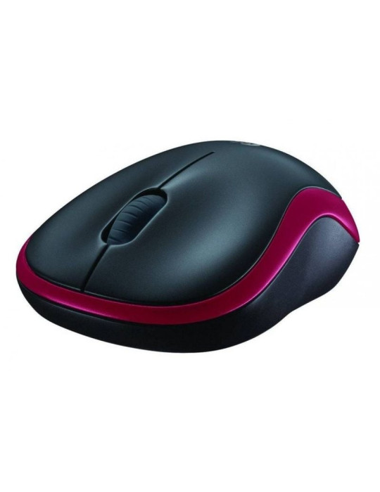Ratón Inalámbrico Logitech M185/ Hasta 1000 DPI/ Rojo