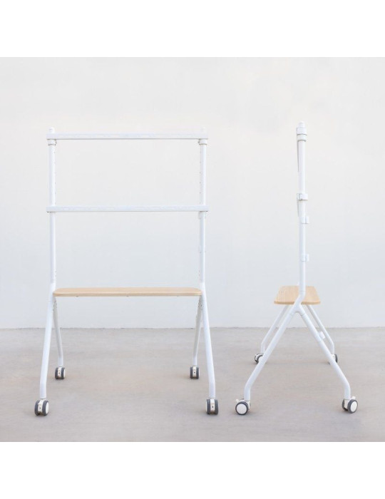 Soporte de Suelo con Ruedas TooQ iLOVE FS20207M-W para TV de 49-80"/ hasta 50kg