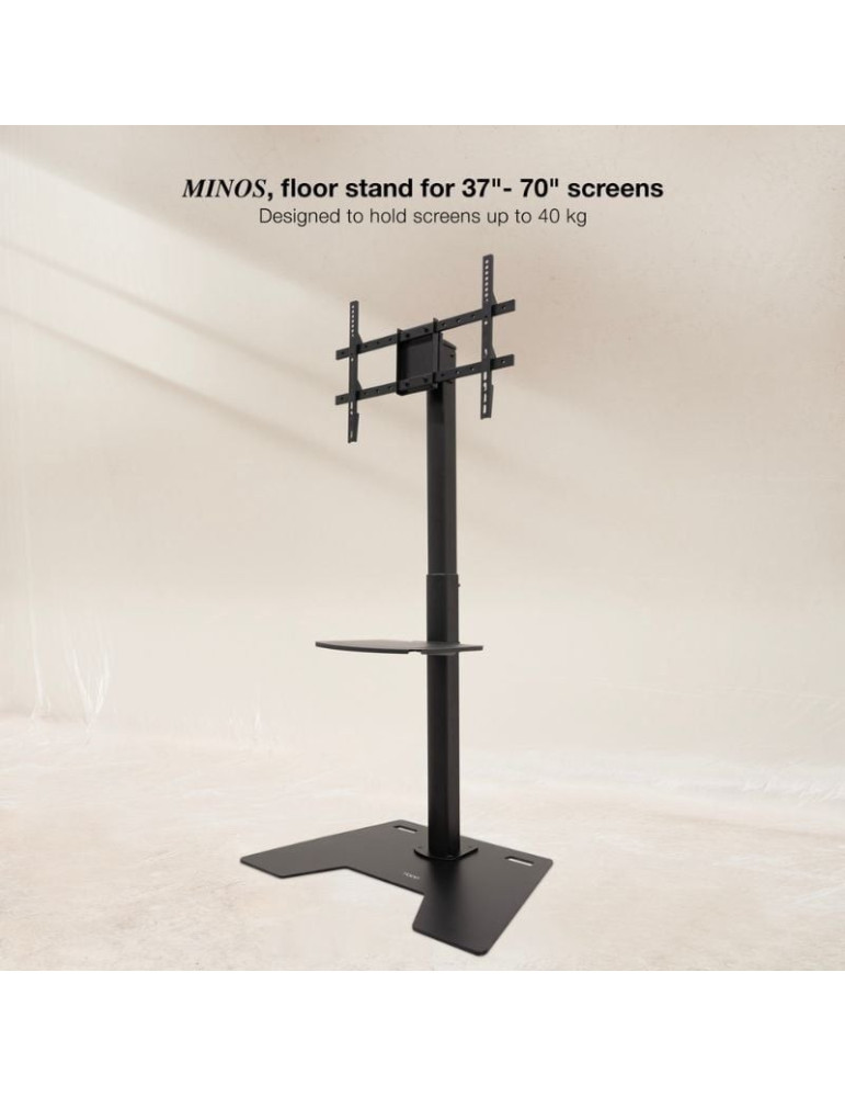 Soporte de Suelo Rotatorio/Ajustable TooQ FS2284M-B para TV de 37-70"/ hasta 70kg