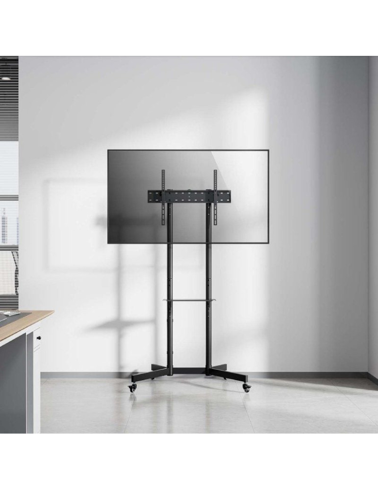 Soporte de Suelo Inclinable con Ruedas Aisens FT70TE-333 para TV 37"-70"/ hasta 45kg