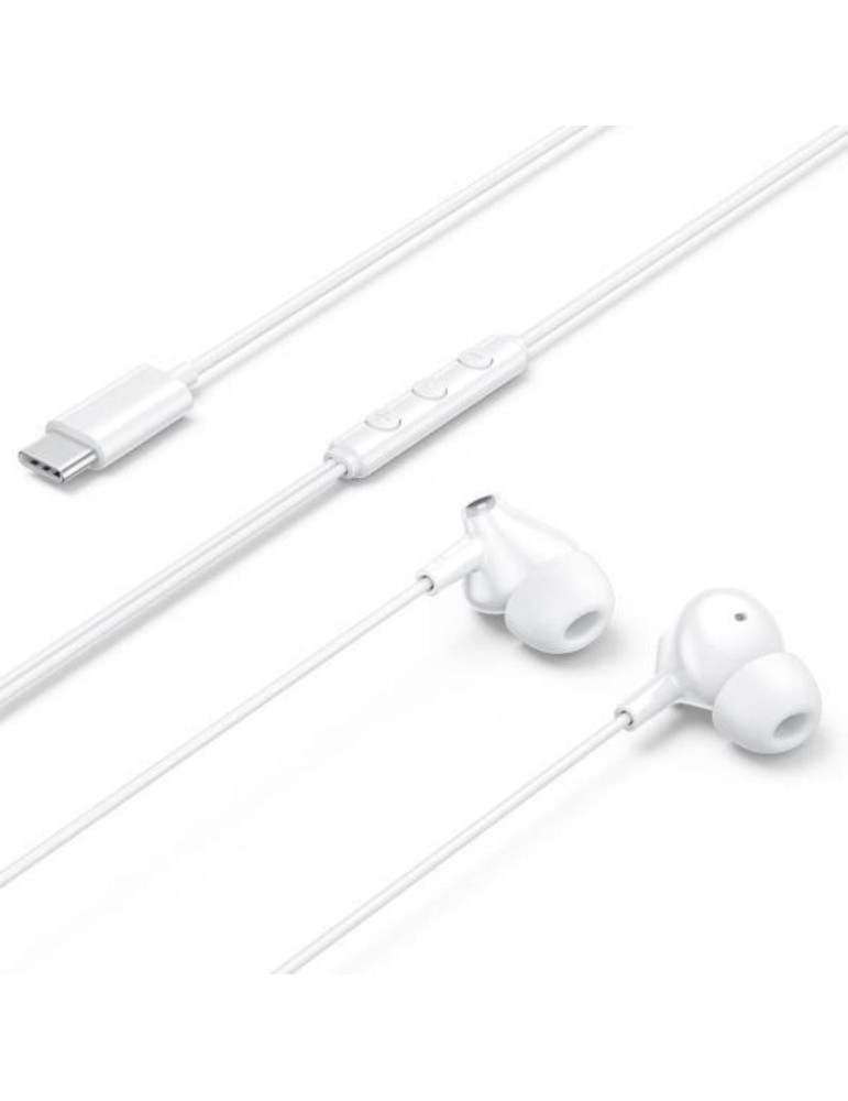 Auriculares Intrauditivos Vention Echo Lite USB-C In-Ear/ con Micrófono/ USB Tipo-C/ Blancos