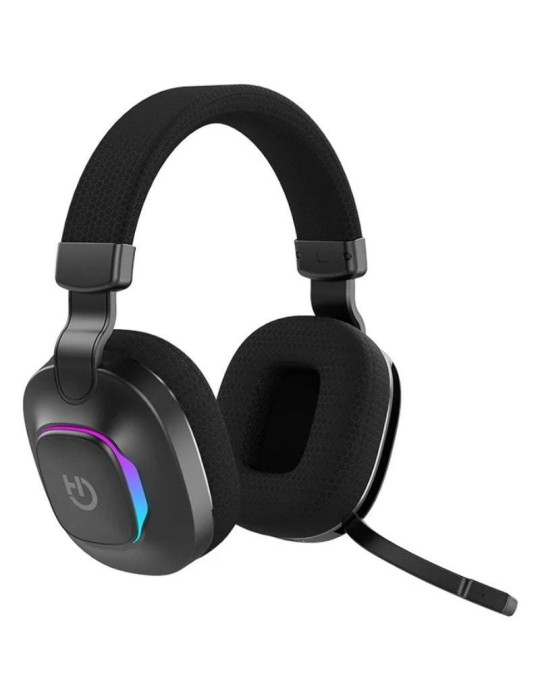 Auriculares Gaming Inalámbricos con Micrófono Hiditec Vortex ARGB/ Jack 3.5/ Bluetooth/ Negros