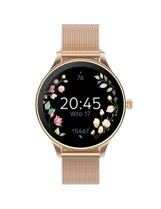 Smartwatch Forever Velora SB-306/ Notificaciones/ Frecuencia Cardíaca/ Oro Rosa