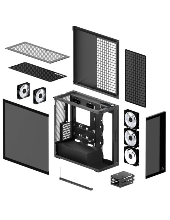 Caja Gaming Torre Arctic Xtender Black (Cristal tintado)