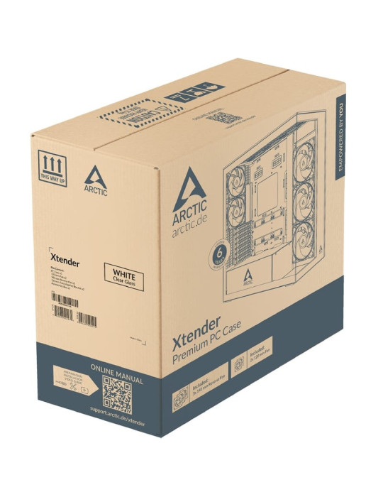 Caja Gaming Torre Arctic VG White (Cristal transparente)/ Blanca
