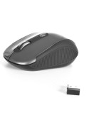 Ratón Inalámbrico NGS Haze/ Hasta 1600 DPI/ Grafito y Negro
