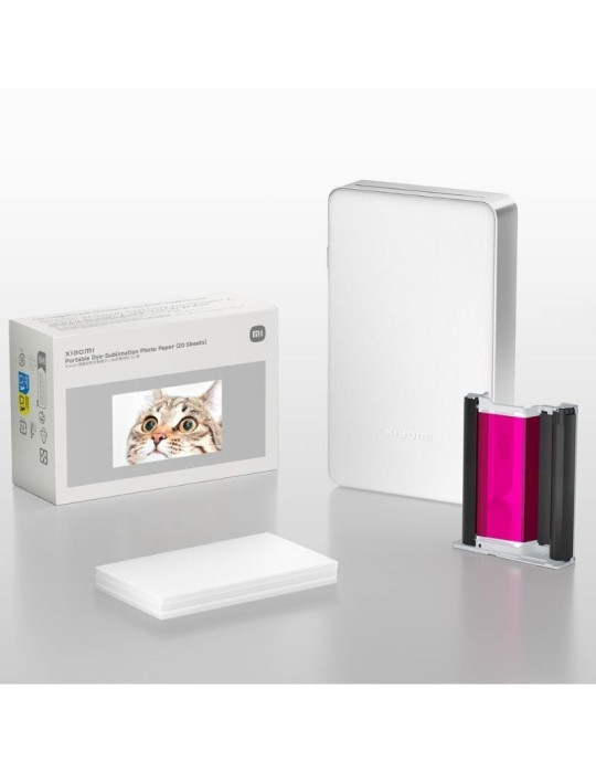 Papel Fotográfico para Sublimación Xiaomi Portable Dye-Sublimation Photo Paper/ 5 x 7.6cm/ 20 Hojas