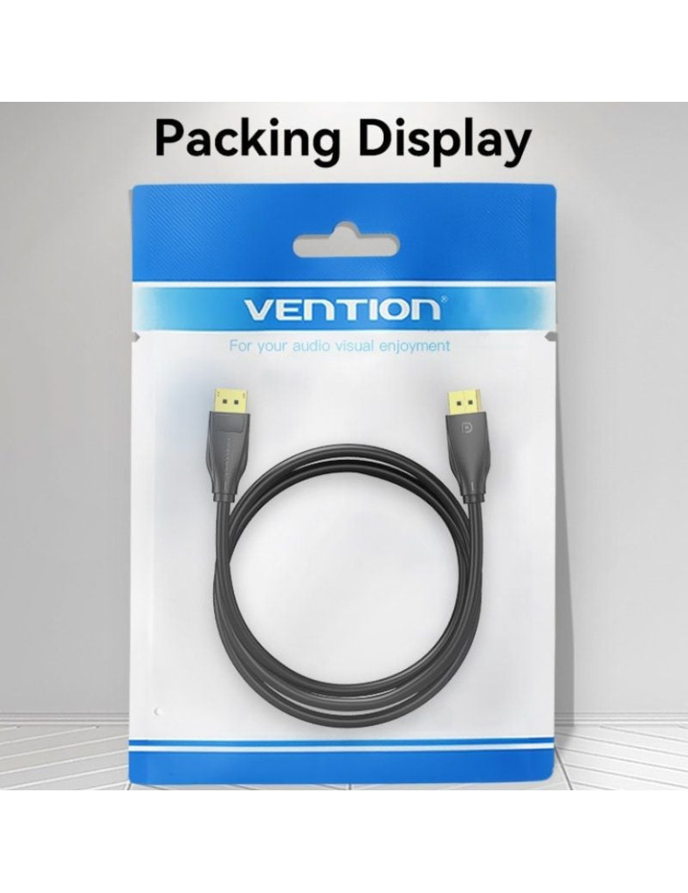 Cable Displayport 1.4 8K Vention HCDBI/ Displayport Macho - Displayport Macho/ 3m/ Negro