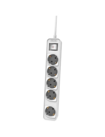 Regleta con Interruptor Philips CHP2154W/12/ 5 Tomas de corriente/ Cable 1.5m/ Blanco