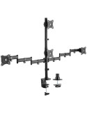 Soporte de Mesa para 4 Monitores y TV Aisens DT27TSR-379/ Giratorio/ Inclinable/ hasta 8kg