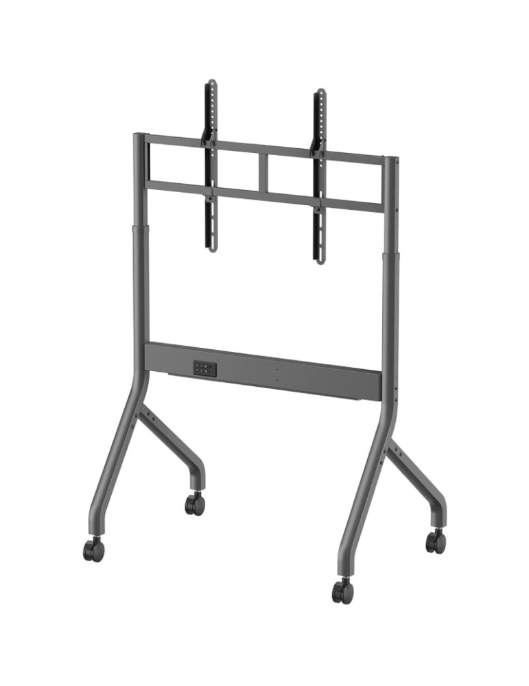 Soporte de Suelo Motorizado/ Inclinable/ Giratorio con Ruedas y Manivela Aisens FTF90E-467 para TV 55-90"/ hasta 90kg