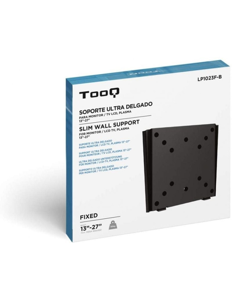 Soporte de Pared Fijo TooQ LP1023F-B para TV de 13-27"/ hasta 30kg