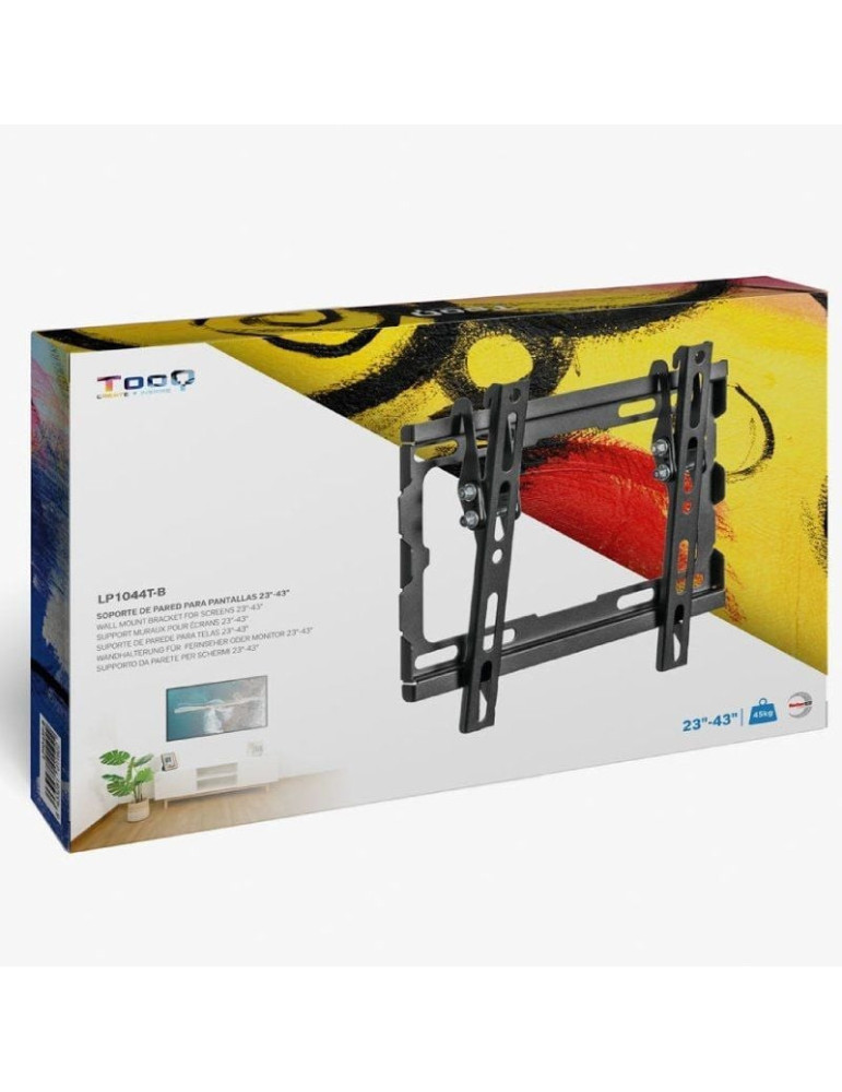 Soporte de Pared Inclinable TooQ LP1044T-B para TV de 23-43"/ hasta 45kg
