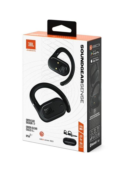 Auriculares Bluetooth JBL Soundgear Sense con estuche de carga/ Autonomía 8h/ Negros