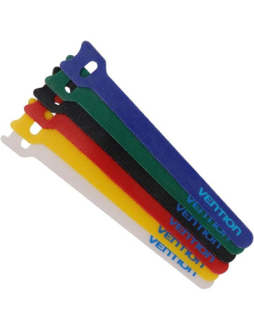 Tira Organizadora de Cables Vention KAC00/ 15cm/ Pack de 6