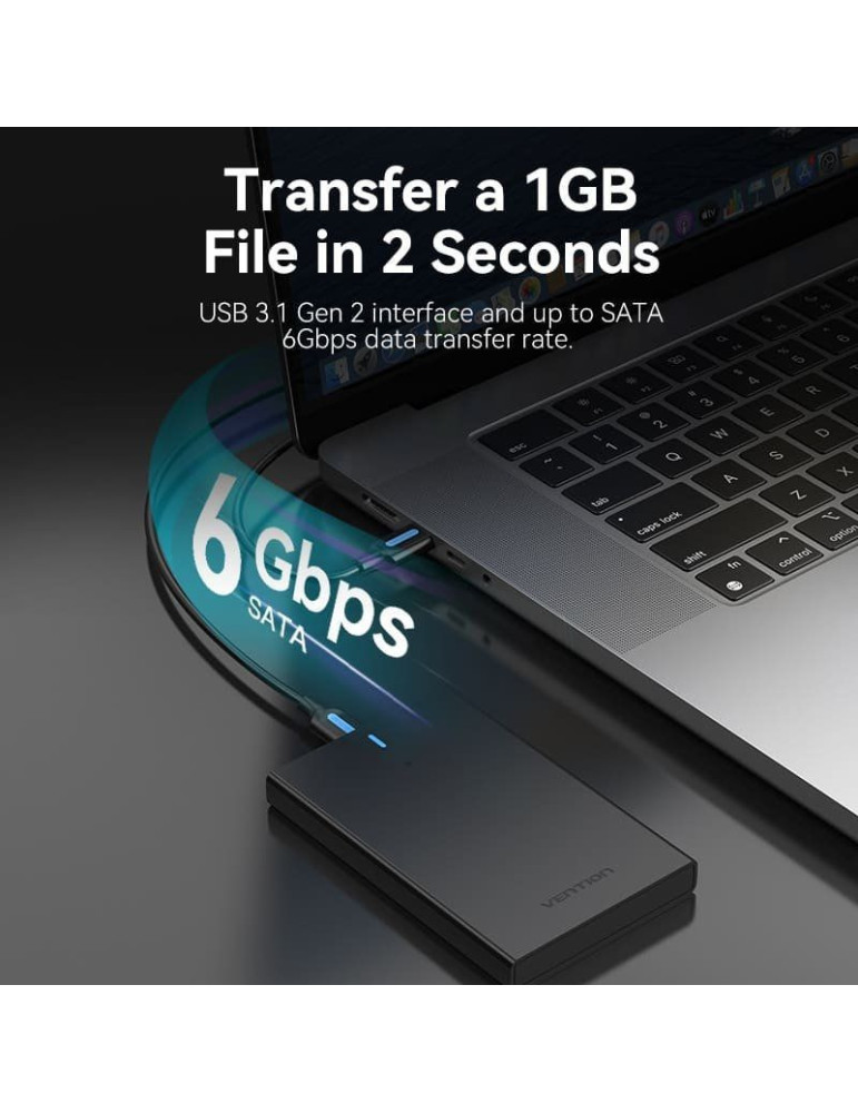 Caja Externa para Disco Duro de 2.5" Vention KPBB0/ USB 3.1/ Sin tornillos