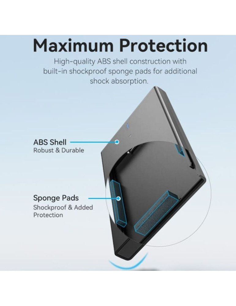 Caja Externa para Disco Duro de 2.5" Vention KPBB0/ USB 3.1/ Sin tornillos