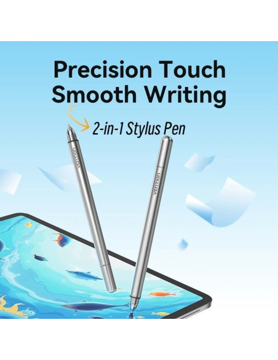 Lápiz Óptico Vention KQMH0/ Universal/ Aluminio Gris