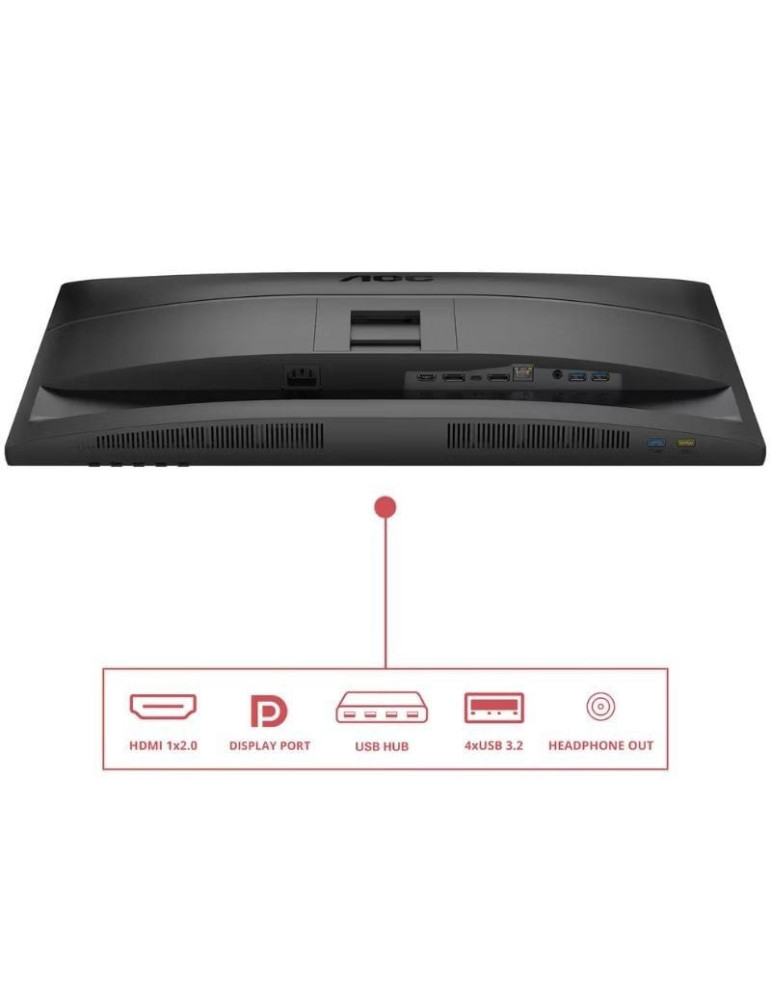 Monitor Profesional AOC Q27E4CV 27"/ QHD/ Multimedia/ Regulable en altura/ Negro