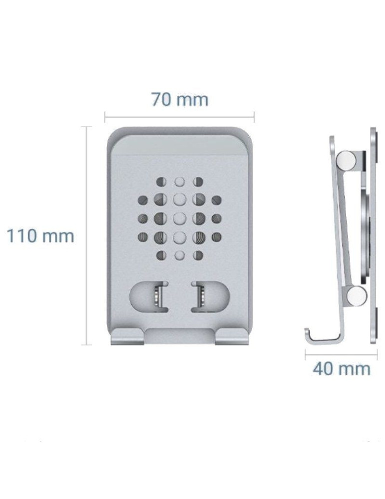 Soporte para Smartphone/Tablet Vention KSDH0/ Plata