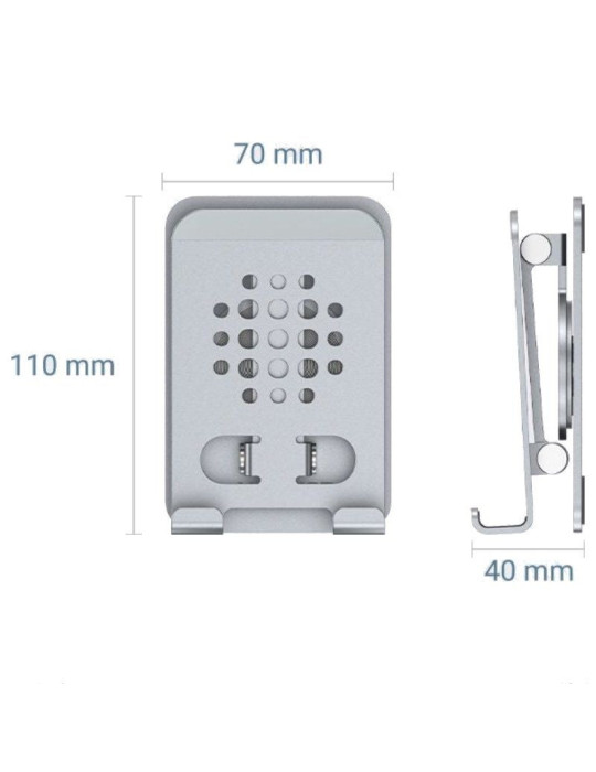 Soporte para Smartphone/Tablet Vention KSDH0/ Plata
