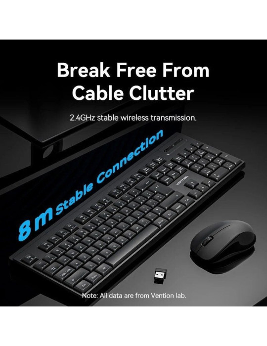 Teclado y Ratón Inalámbricos Vention Combo KTZB0-ES
