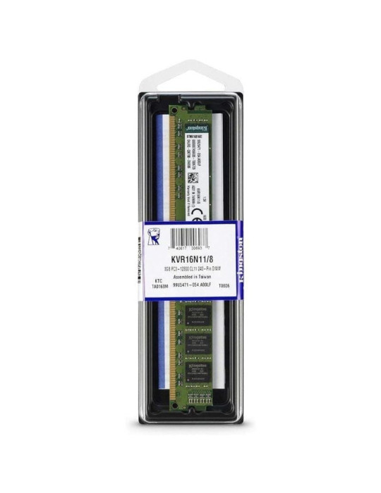 Memoria RAM Kingston ValueRAM 8GB/ DDR3/ 1600MHz/ 1.5V/ CL11/ DIMM