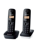 Teléfono Inalámbrico Panasonic KX-TG1612SP1/ Pack DUO/ Negro