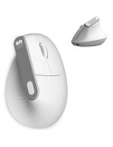 Ratón Vertical Inalámbrico Subblim Nature Vertical Ergo Dual Battery/ Batería Recargable/ Hasta 4000 DPI/ Blanco