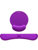 Pack de Reposamuñecas y Alfombrilla Ergonómica Subblim Ergo MemoryFlex/ Púrpura