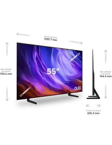 Televisor Samsung OLED S83H TQ55S83HAE 55"/ Ultra HD 4K/ Smart TV/ WiFi 2