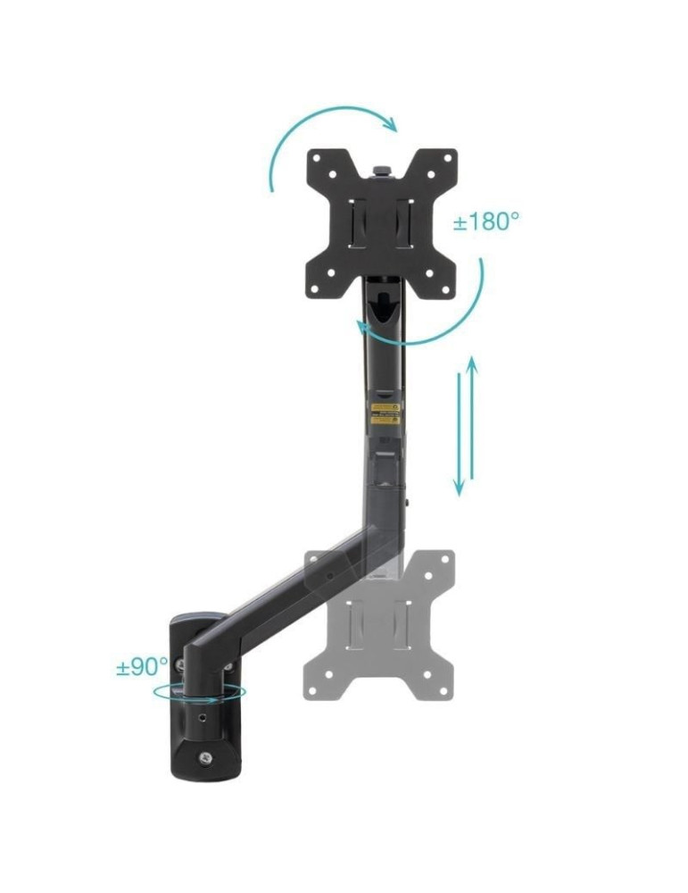 Soporte de Pared para Monitor TooQ LP1334TNR-B/ Giratorio/ Inclinable/ Rotatorio/ hasta 10kg