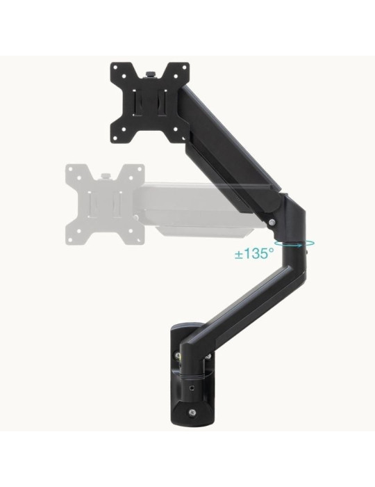 Soporte de Pared para Monitor TooQ LP1334TNR-B/ Giratorio/ Inclinable/ Rotatorio/ hasta 10kg