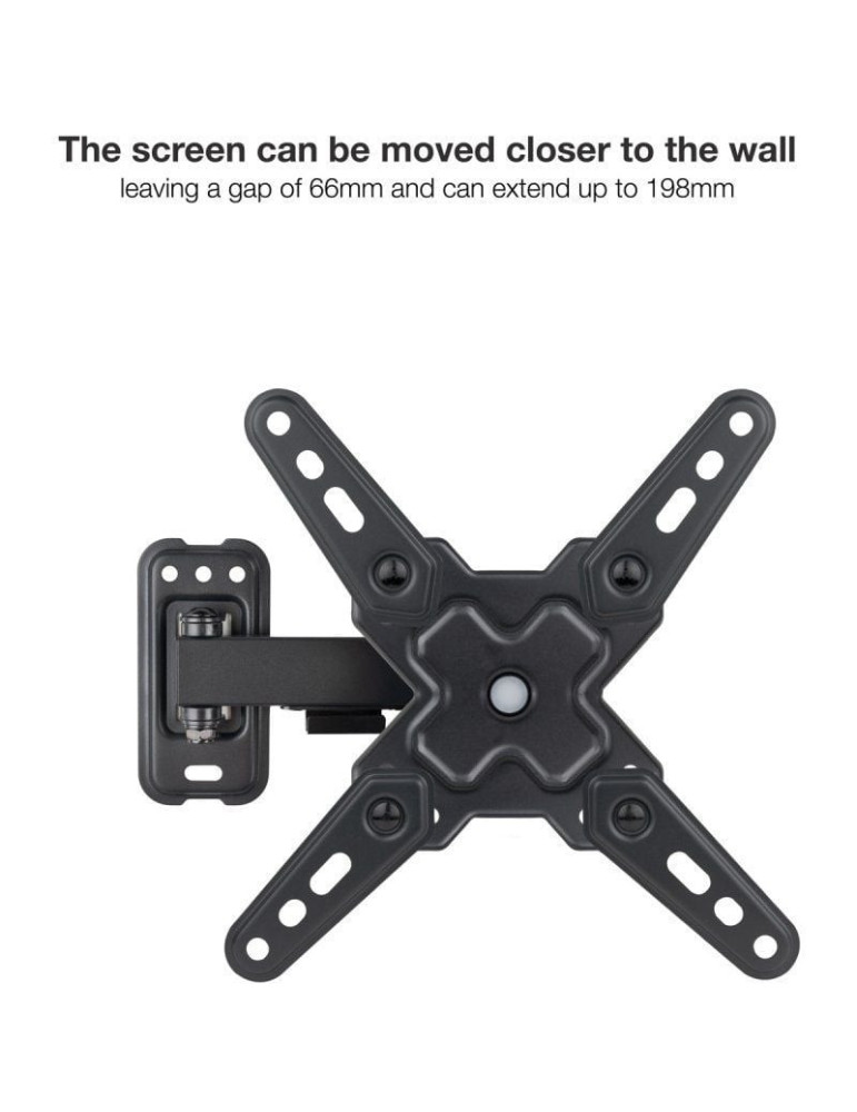 Soporte de Pared Extensible/ Giratorio/ Inclinable TooQ LP1343TN-B para TV de 13-43"/ hasta 20kg