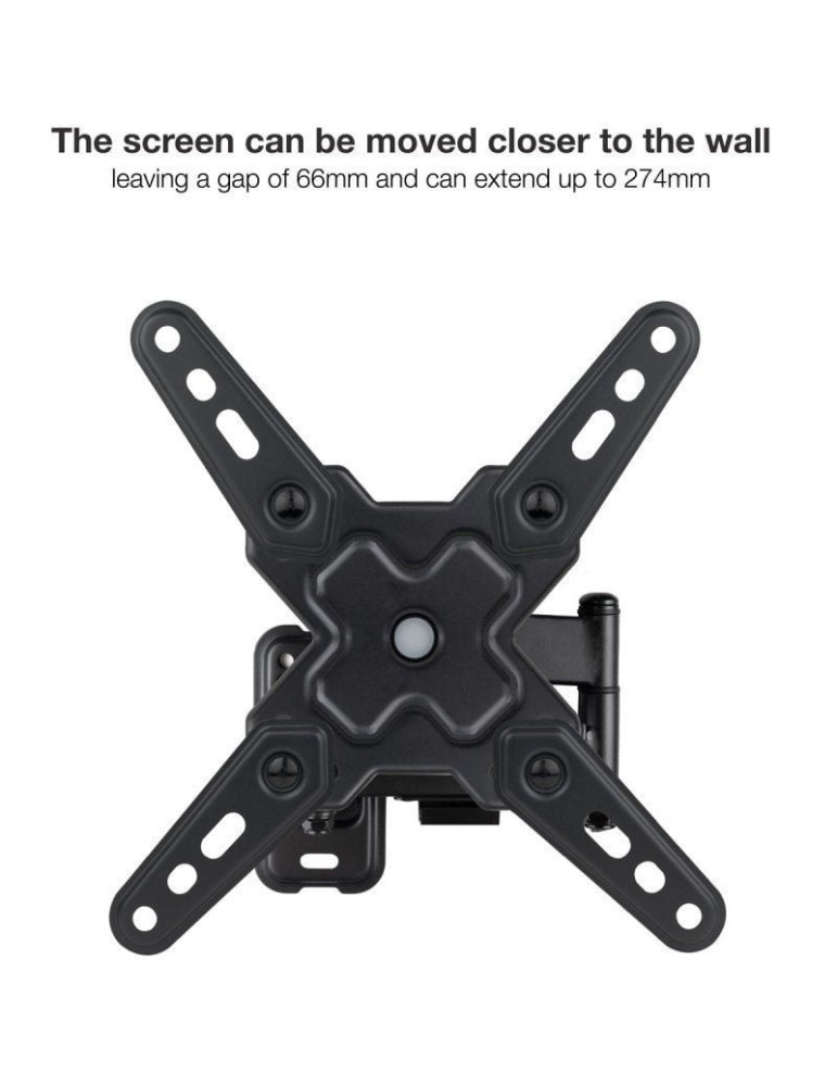 Soporte de Pared Extensible/ Giratorio/ Inclinable TooQ LP1344TN-B para TV de 13-43"/ hasta 20kg