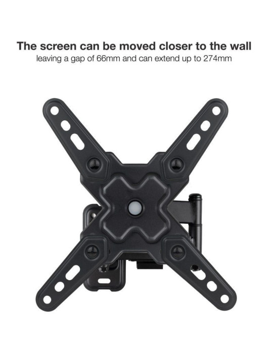 Soporte de Pared Extensible/ Giratorio/ Inclinable TooQ LP1344TN-B para TV de 13-43"/ hasta 20kg