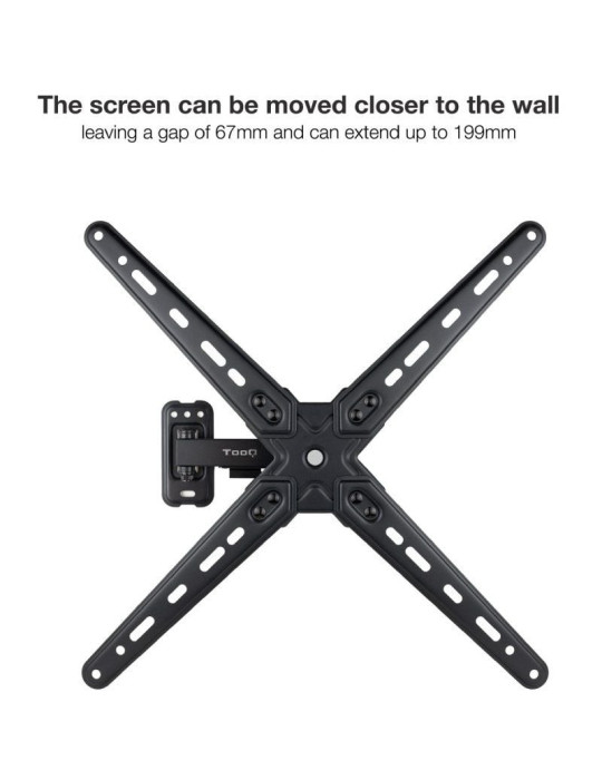 Soporte de Pared Extensible/ Giratorio/ Inclinable TooQ LP1355TN-B para TV de 13-55"/ hasta 25kg
