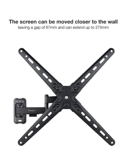 Soporte de Pared Extensible/ Giratorio/ Inclinable TooQ LP1356TN-B para TV de 13-55"/ hasta 25kg