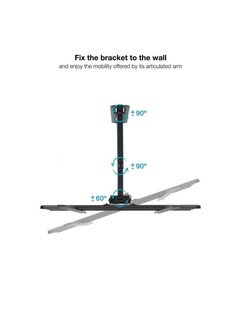Soporte de Pared Giratorio/ Inclinable/ Nivelable TooQ LP7843TN-B para TV de 32-55"/ hasta 35kg