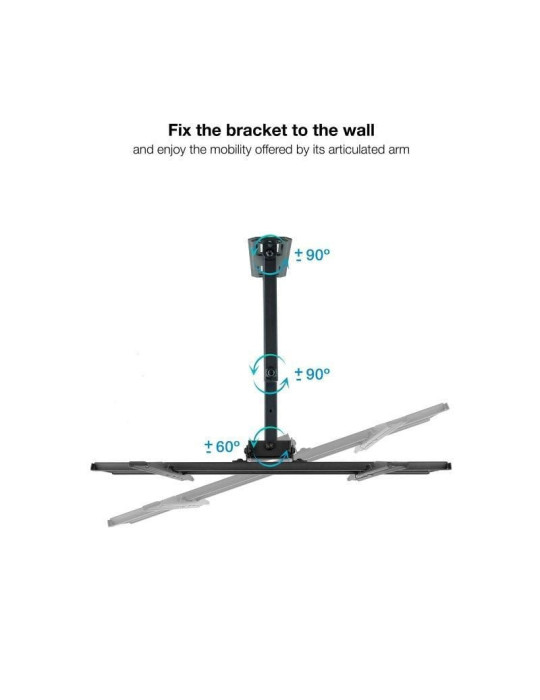 Soporte de Pared Giratorio/ Inclinable/ Nivelable TooQ LP7843TN-B para TV de 32-55"/ hasta 35kg