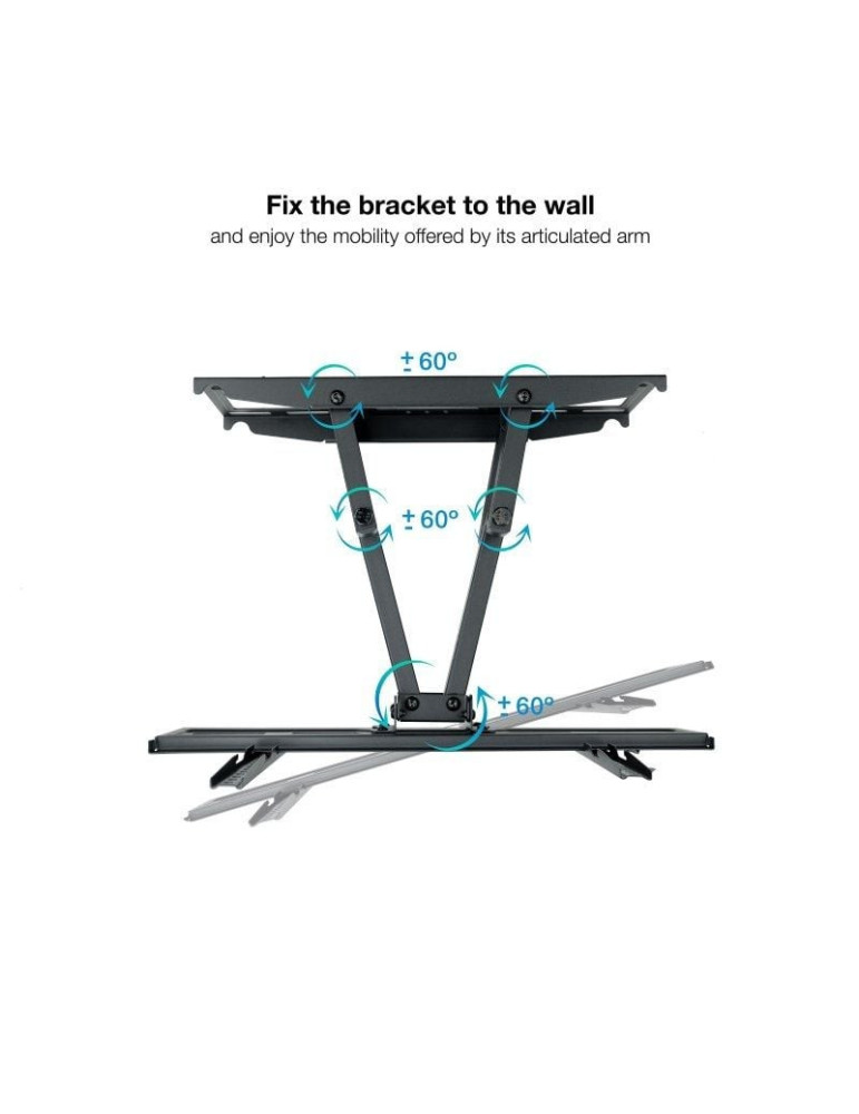 Soporte de Pared Giratorio/ Inclinable/ Nivelable TooQ LP7846TN-B para TV de 32-70"/ hasta 40kg