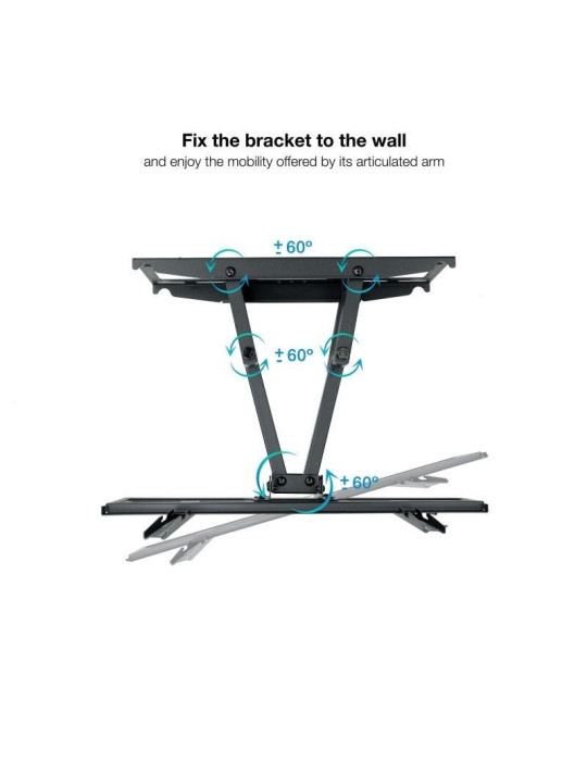Soporte de Pared Giratorio/ Inclinable/ Nivelable TooQ LP7846TN-B para TV de 32-70"/ hasta 40kg
