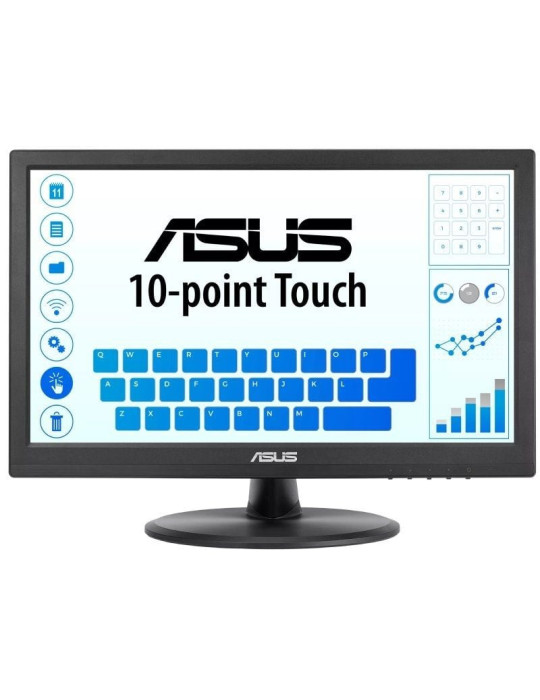 Monitor Profesional Táctil Asus VT169HE 15.6"/ Full HD/ Negro