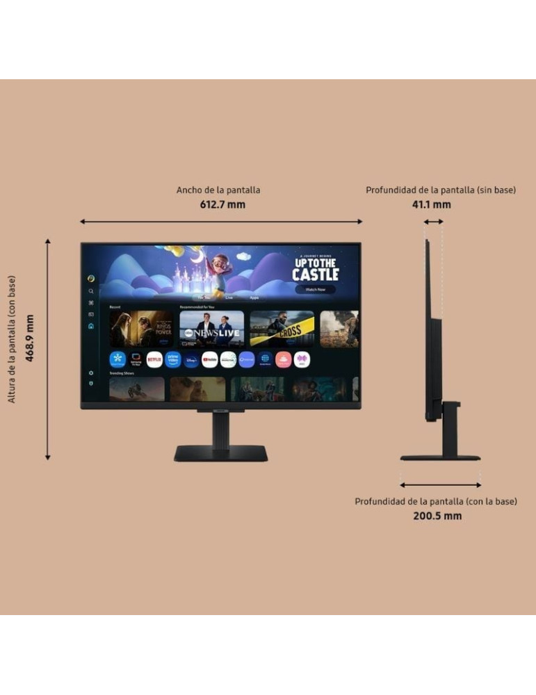 Smart Monitor Samsung M5 S27FM500EU 27"/ Full HD/ Multimedia/ Smart TV/ Negro