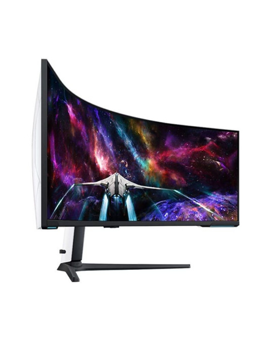 Monitor Gaming Ultrapanorámico Curvo Samsung Odyssey Neo G9 S57CG952NU 57"/ Dual UHD/ 1ms/ 240Hz/ VA/ Regulable en altura/ Blanc