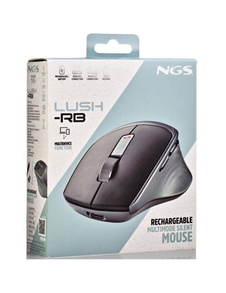 Ratón Inalámbrico NGS Lush-RB/ Hasta 1600 DPI