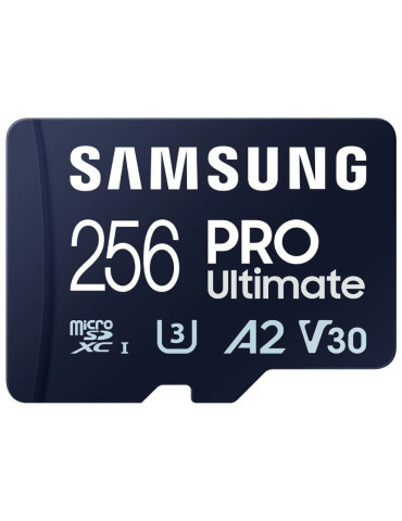 Tarjeta de Memoria Samsung Pro Ultimate 256GB microSD XC con Adaptador/ Clase 10/ 200MBs